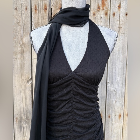 Suzy Shier Black Dress Sz L - Picture 2 of 9